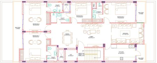  homes-1 CRS Homes 1 Cluster Plan from 1st to 4th Floor