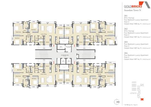  anandam-world-city-tower-g-and-n Tower N Cluster Plan