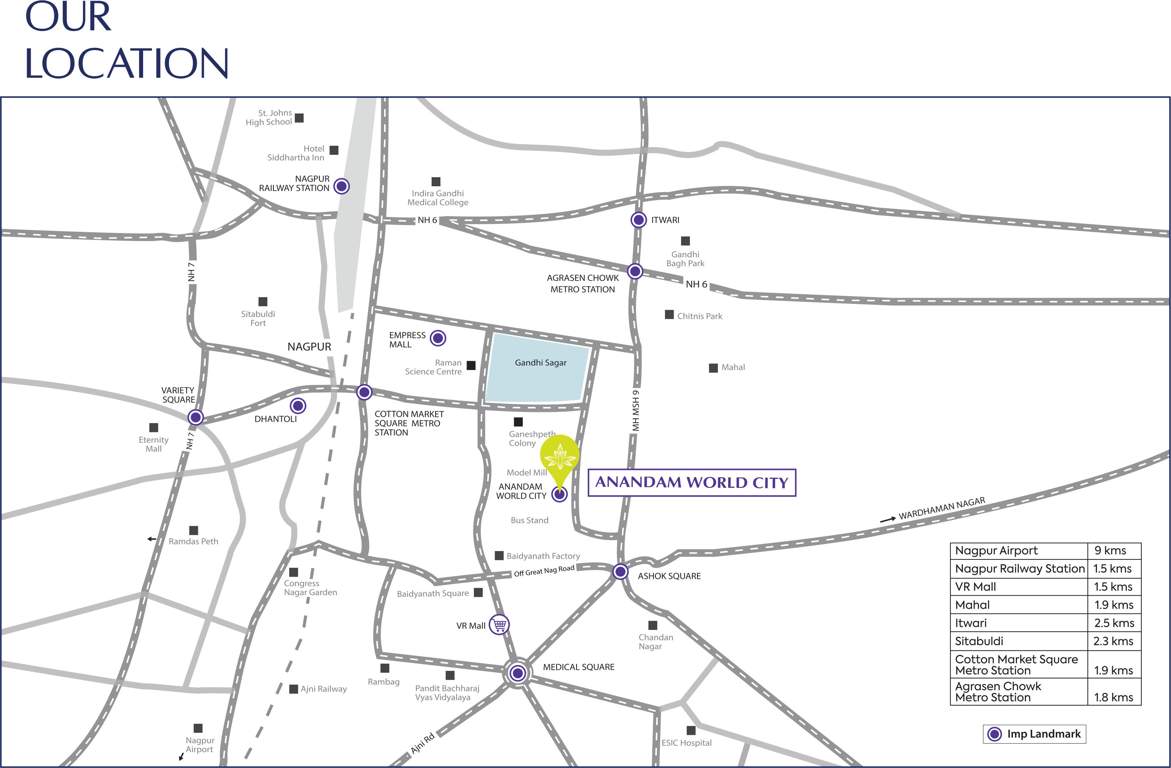  anandam world city tower g and n Location Plan
