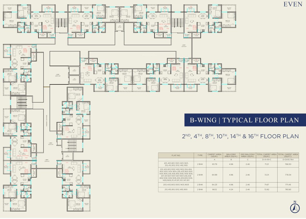  laxmi empire B Even Typical Cluster Plan
