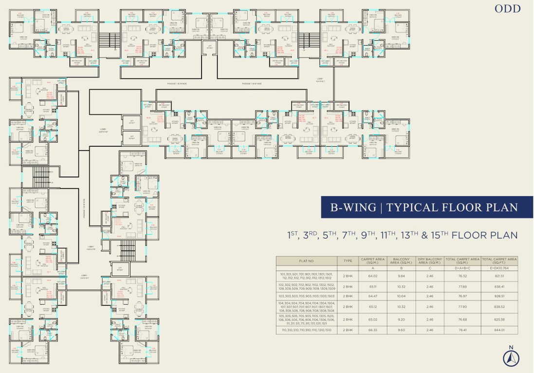  laxmi empire B Odd Typical Cluster Plan