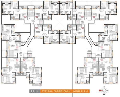 garden-homes-atharva-nagari-vii Wing A Cluster Plan