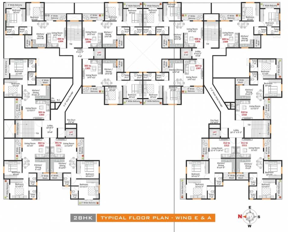 garden homes atharva nagari vii Wing A Cluster Plan