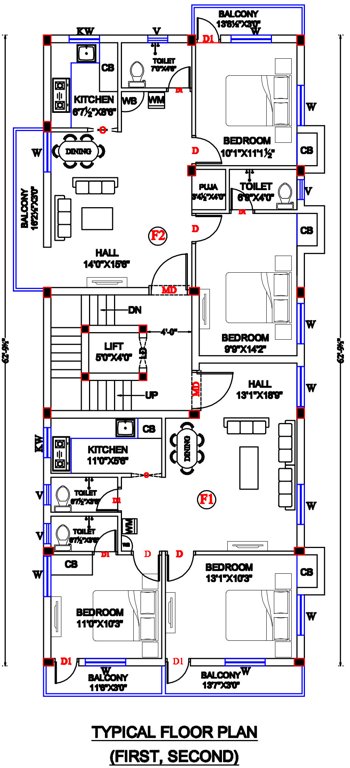  sowdharsh flats Sowdharsh Flats Cluster Plan For 1st And 2nd Floor