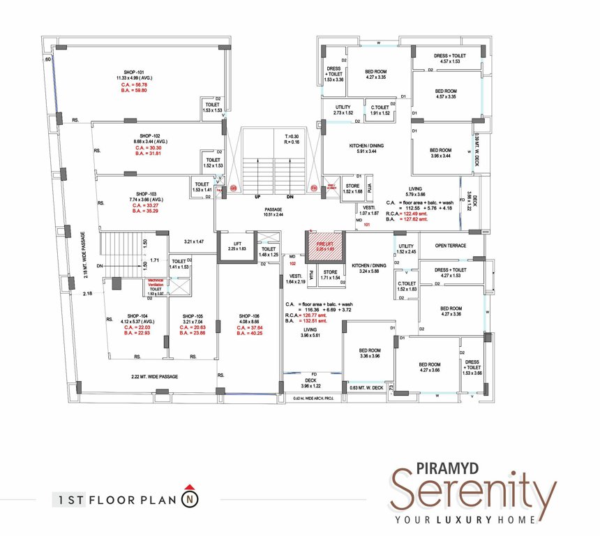 serenity Serenity Cluster Plan for 1st Floor