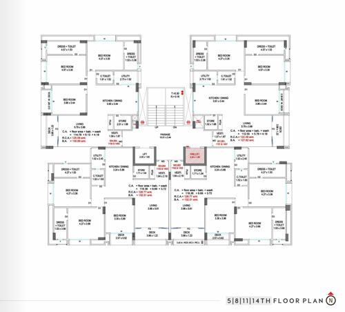  serenity Serenity Cluster Plan for 5, 6, 11 And 14 Floor