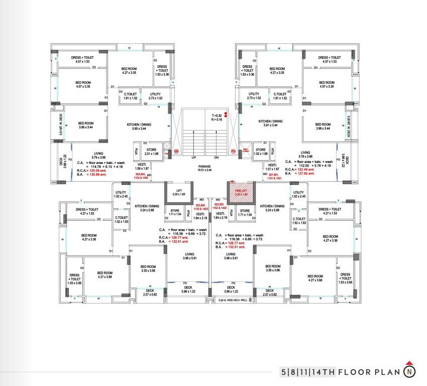  serenity Serenity Cluster Plan for 5, 6, 11 And 14 Floor