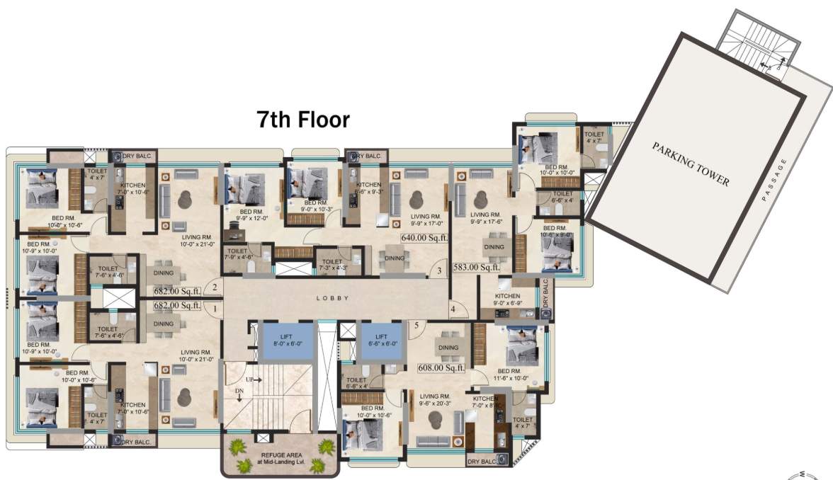  gracia Gracia Cluster Plan for 7th Floor