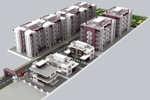 urban-village-row-houses Elevation Elevation