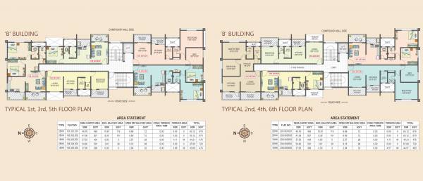  coconest Building B Cluster Plan from 1st to 6th Floor