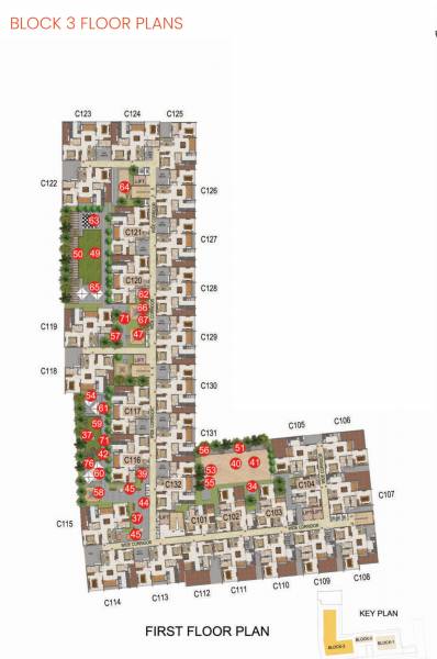  aria Block 3 Cluster Plan for 1st Floor