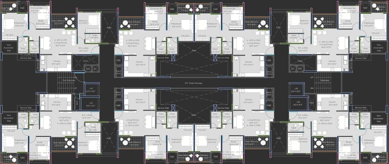  kairos c and d building Wing C Cluster Plan
