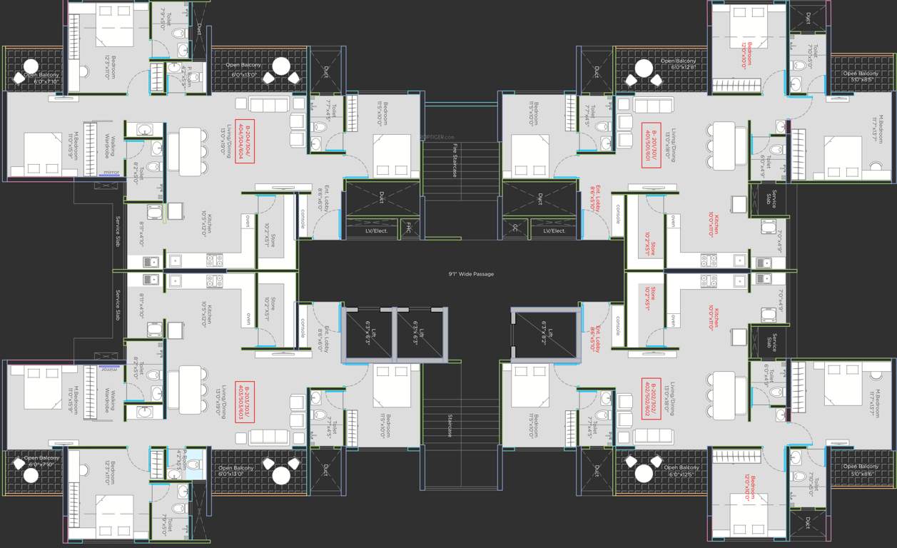  kairos c and d building Wing C Cluster Plan