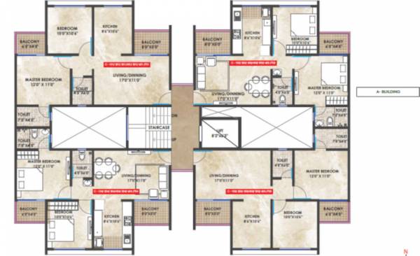  avenue Building A Cluster Plan from 1st to 7th Floor
