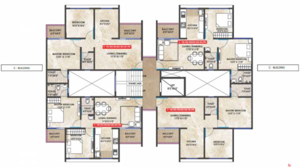  avenue Building C Cluster Plan from 1st to 7th Floor