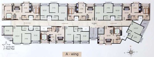  sai-galaxy Building A Cluster Plan from 1st to 4th Floor