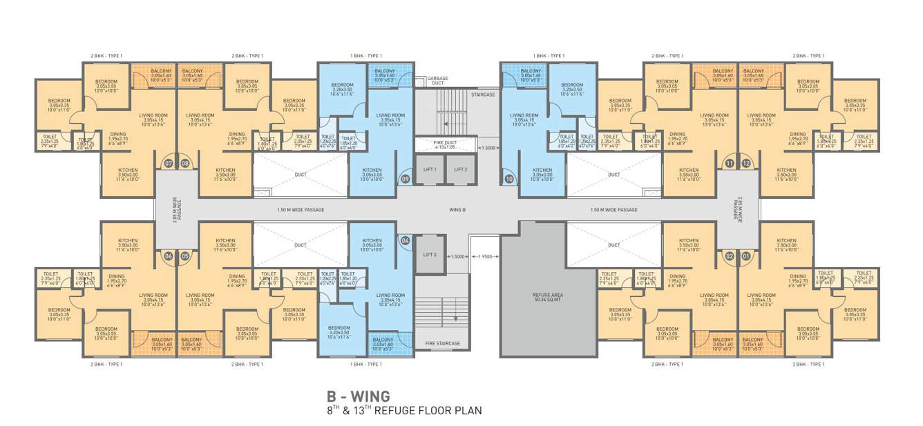  urban homes b wing Urban Homes B Wing Cluster Plan