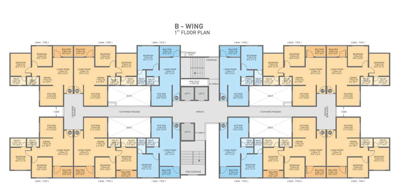  urban homes b wing Urban Homes B Wing Cluster Plan