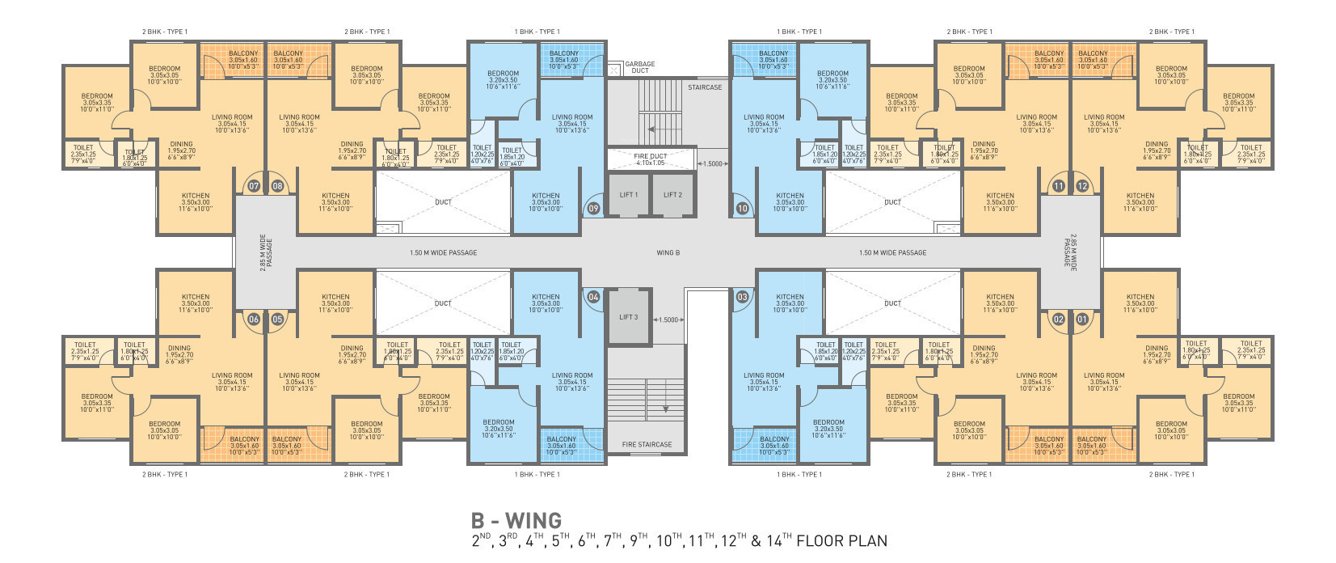  urban homes b wing Urban Homes B Wing Cluster Plan