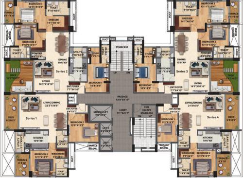  vertillas Tower B Or Tower 2 Cluster Plan From 2nd, 4TH, 6TH, 8TH, 10TH And 12th Floor