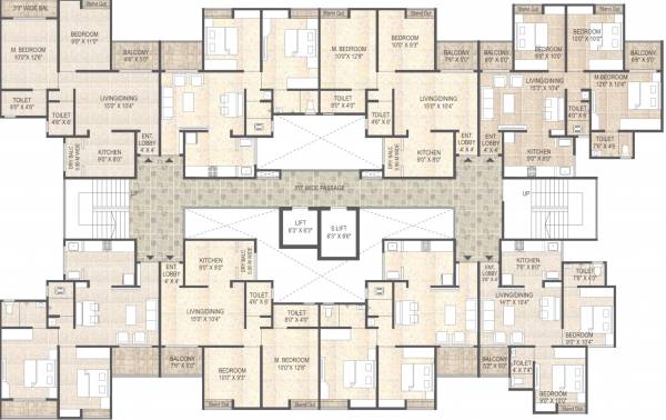  life-park Building D And G Cluster Plan For Typical Floor Plan