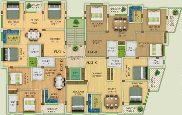  mangalmurti-residency Mangalmurti Residency Cluster Plan Typical Floor Plan