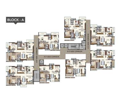  skyvert Block A Cluster Plan for Typical Floor