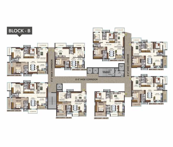  skyvert Block B Cluster Plan for Typical Floor
