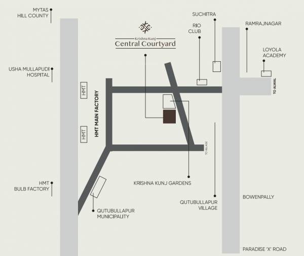  krishna-kunj-central-courtyard Location Plan