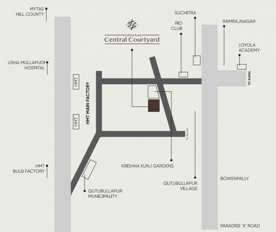  krishna kunj central courtyard Location Plan