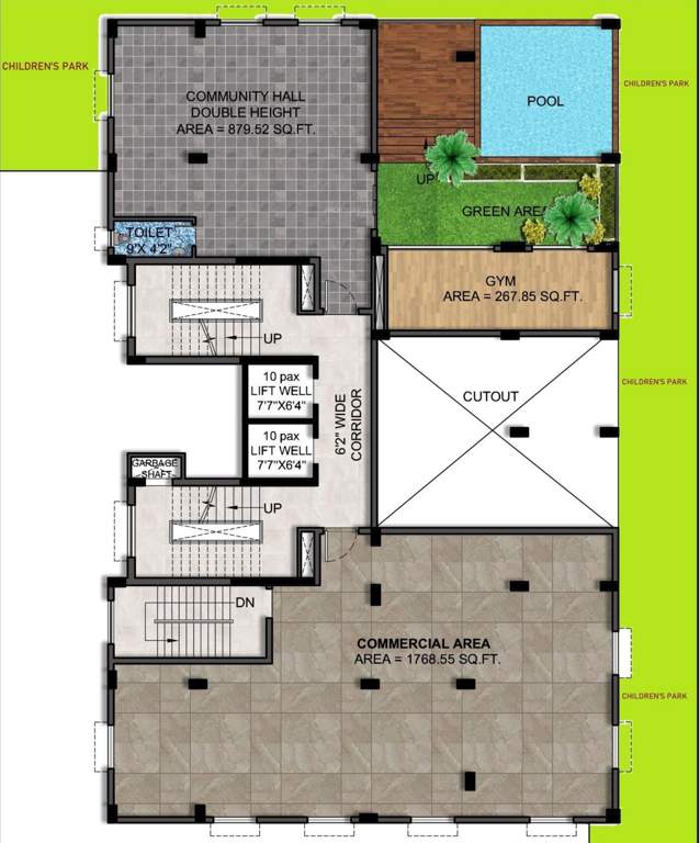  jai vignaharta chsl Jai Vignaharta CHSL Cluster Plan for 1st Floor