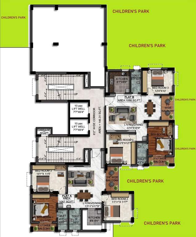  jai vignaharta chsl Jai Vignaharta CHSL Cluster Plan for 2nd Floor
