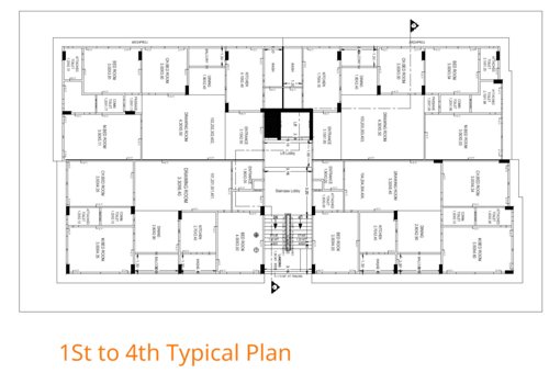  greens Greens Cluster Plan from 1st to 4th Floor