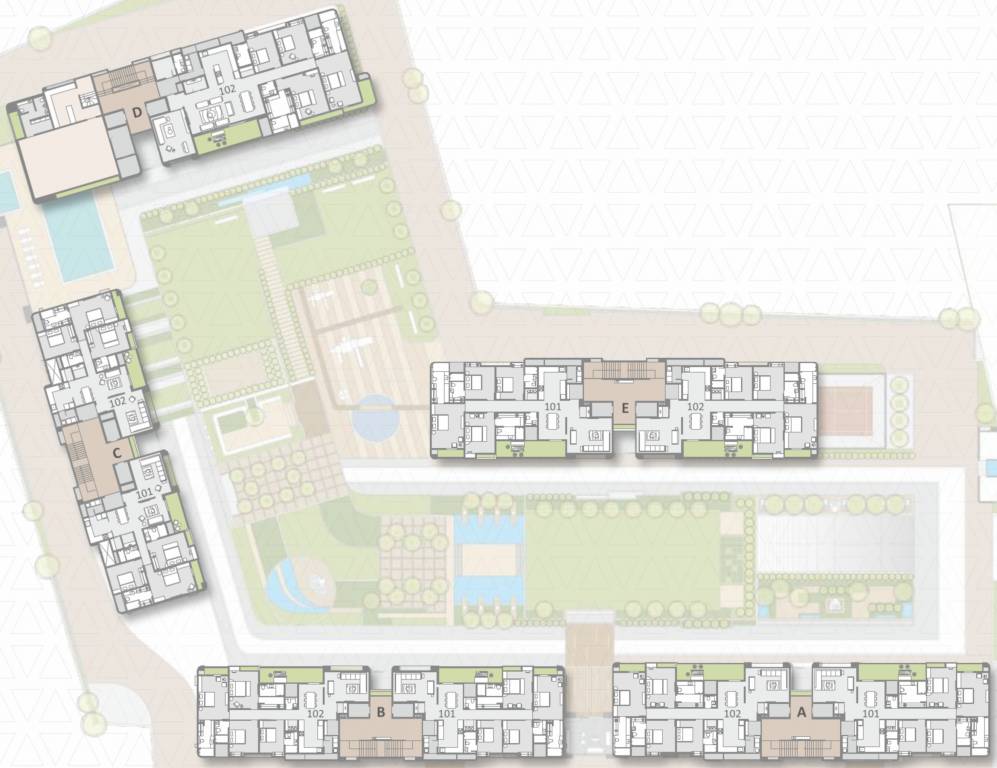 bellissimo 4 Tower A,B,C,D And E Cluster Plan For Typical Floor Plan