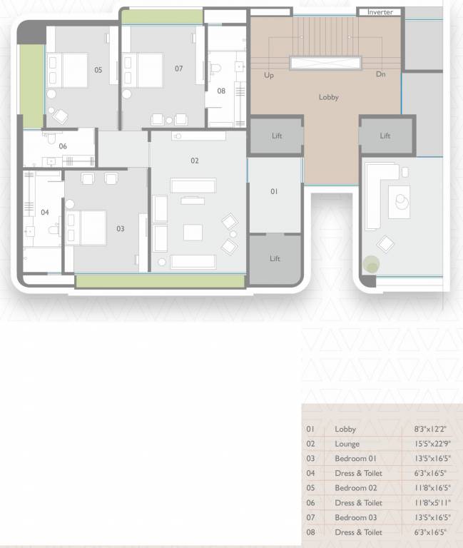 bellissimo 4 Tower D Cluster Plan For 8th Floor