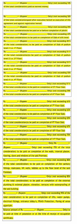 bayview Construction Linked Payment (CLP) Payment Plan