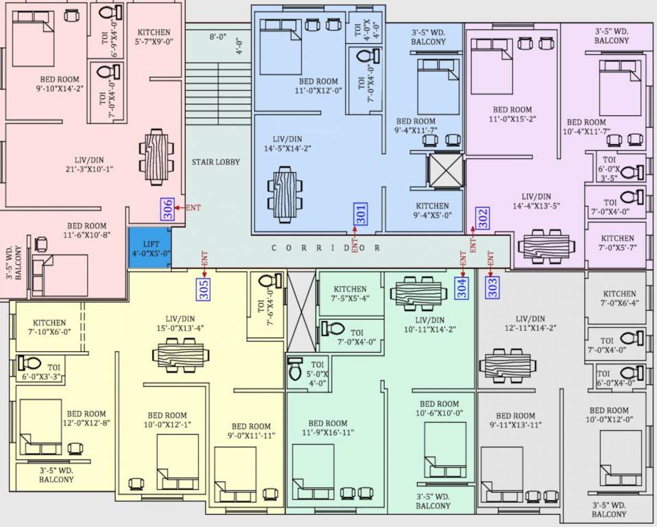  plaza Plaza Cluster Plan For 3rd Floor
