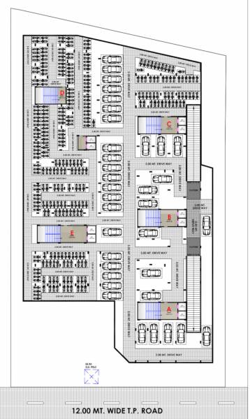  sahitya-altezza Block A, B, C, D & E Cluster Plan For Basement 
