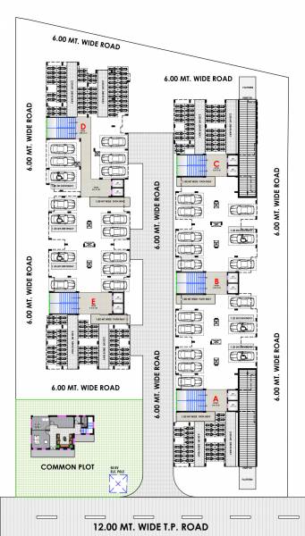  sahitya-altezza Block A, B, C, D & E Cluster Plan For Ground Floor