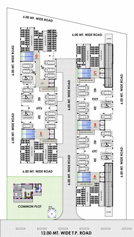  sahitya altezza Block A, B, C, D & E Cluster Plan For Ground Floor
