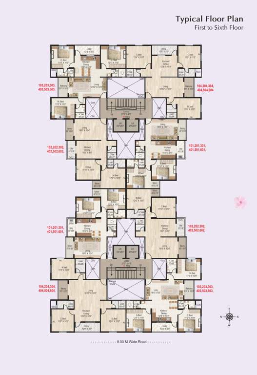  vishwa residency Wing A & B Cluster Plan