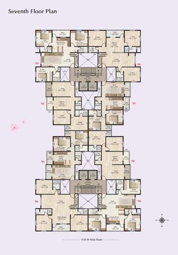  vishwa-residency Wing A & B Cluster Plan