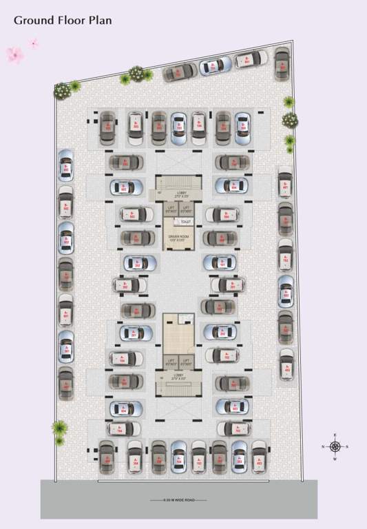  vishwa residency Wing A & B Cluster Plan