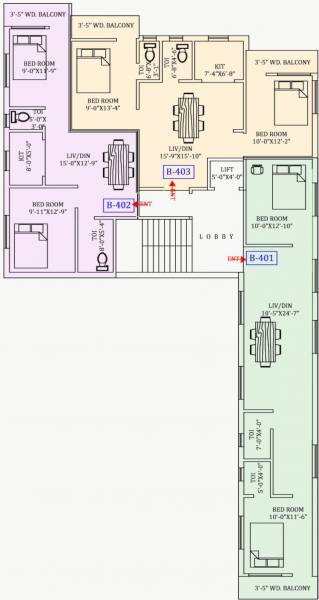  enclave Block B Cluster Plan For 3rd Floor