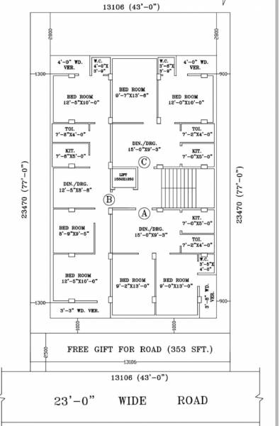  nil-anu Nil Anu Cluster Plan from 1st to 4th Floor