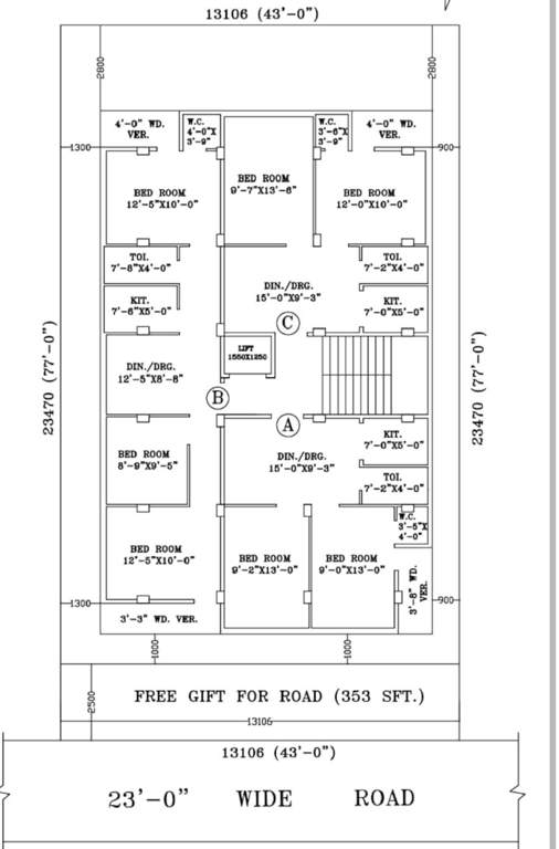 nil anu Nil Anu Cluster Plan from 1st to 4th Floor