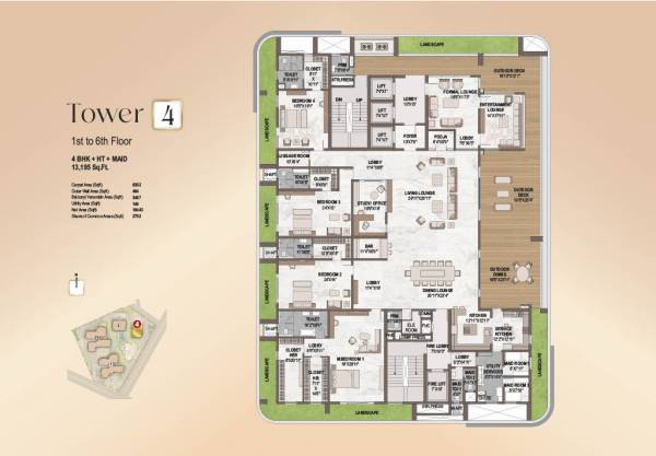 marina Tower 4 Cluster Plan