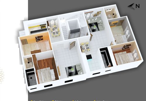  pearl-apartments Pearl Apartments Cluster Plan from 1st to 3rd Floor