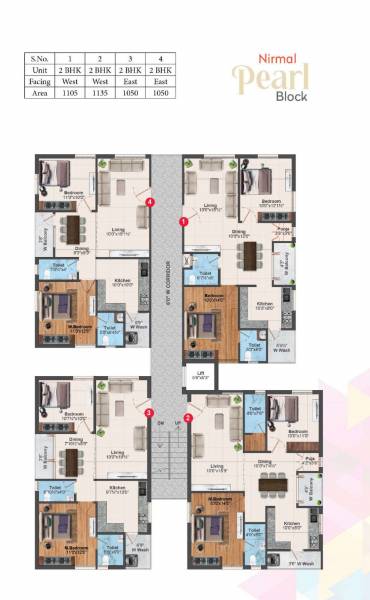  pearl Pearl Cluster Plan from 1st to 5th Floor