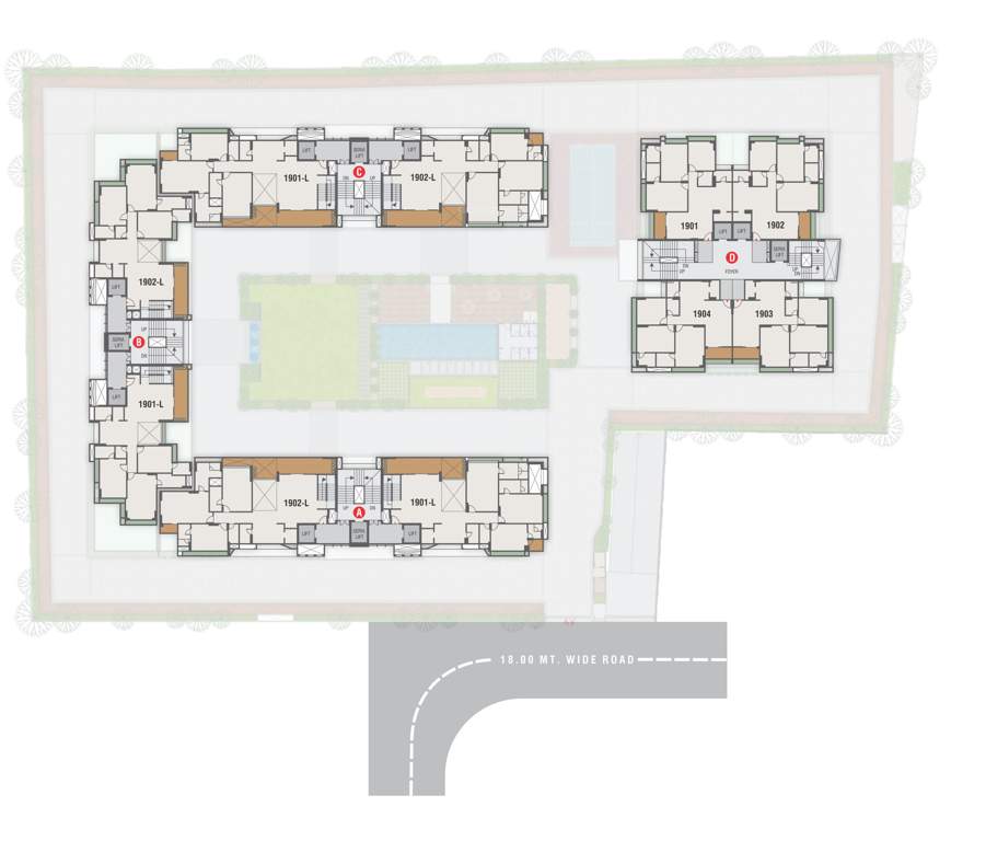  veritas Block A To D Cluster Plan for 19th Floor